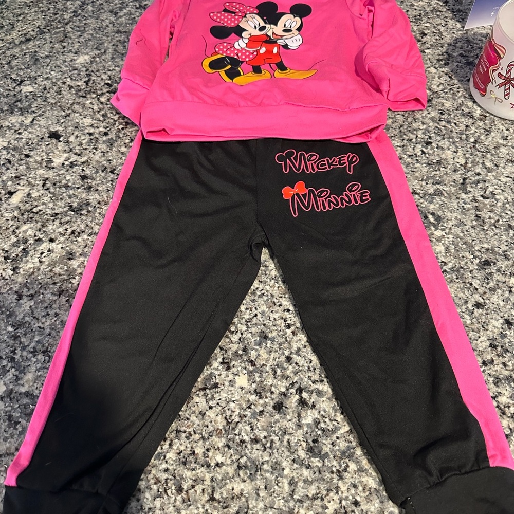 Mickey Mouse Pink and Black Outfit